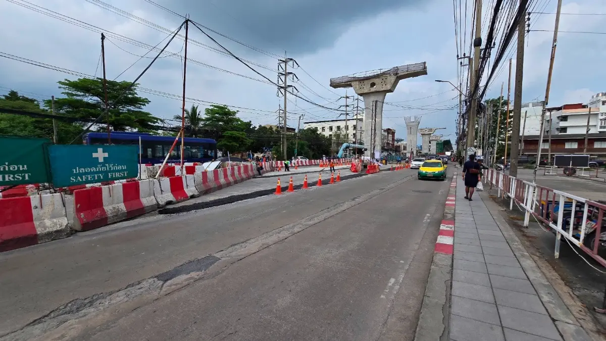 ปิดเบี่ยงจราจร 45 วัน ลาดกระบัง 50 - ตลาดนัดสุวรรณภูมิ ปรับปรุงสะพานหนองปรือ