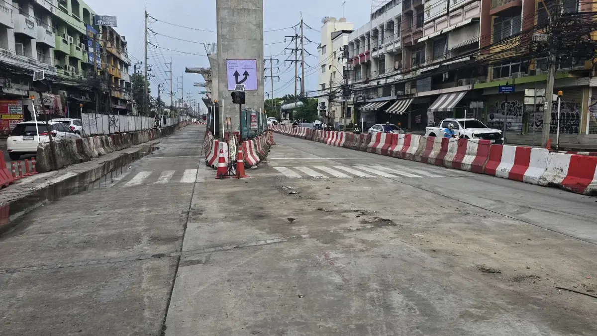 ปิดเบี่ยงจราจร 45 วัน ลาดกระบัง 50 - ตลาดนัดสุวรรณภูมิ ปรับปรุงสะพานหนองปรือ