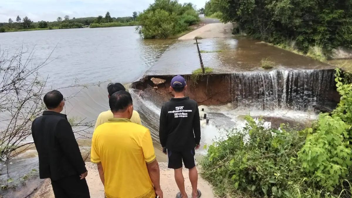 อ่างแตกแล้ว สังขะวิกฤติหนัก น้ำท่วมฉับพลัน หลังอ่างเก็บน้ำชำรุด