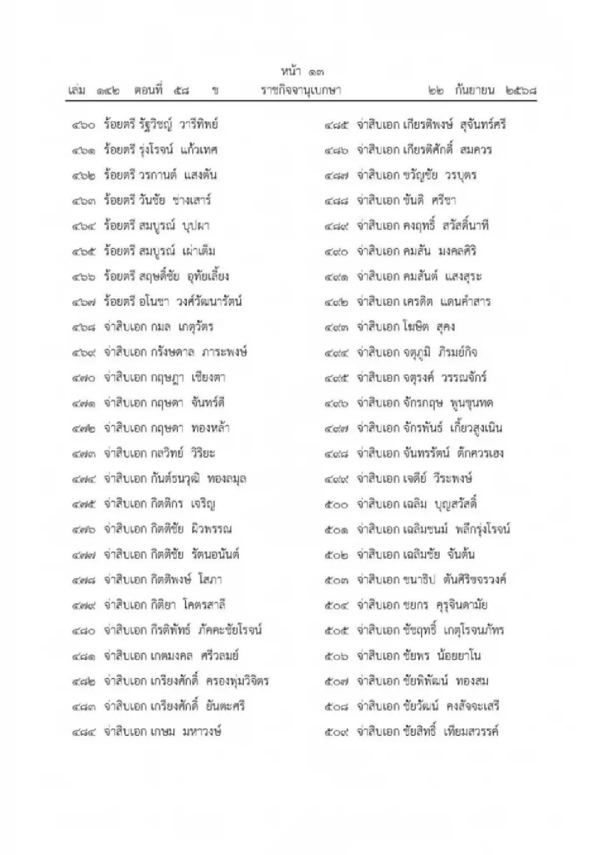 เปิด 1,803 รายชื่อ 'ในหลวง' พระราชทาน ‘เหรียญราชการชายแดน’ มีชื่อ 'อนุทิน'