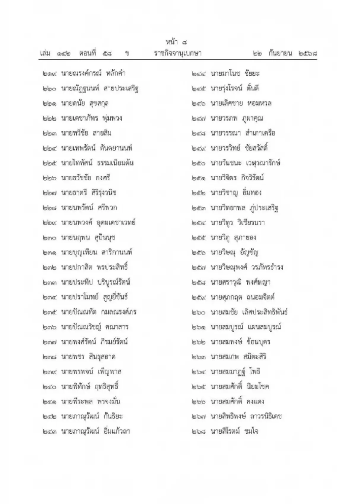 เปิด 1,803 รายชื่อ 'ในหลวง' พระราชทาน ‘เหรียญราชการชายแดน’ มีชื่อ 'อนุทิน'