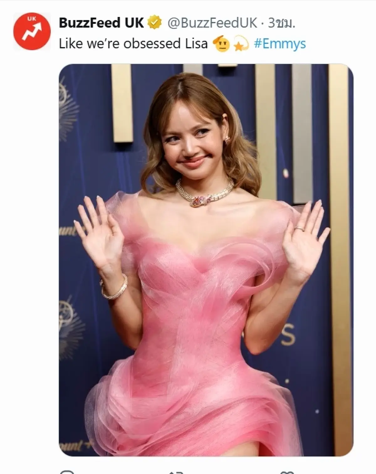 ครั้งแรกในงาน Emmy Awards ‘ลิซ่า’ ติดโผแต่งกายยอดเยี่ยมหลายสำนัก