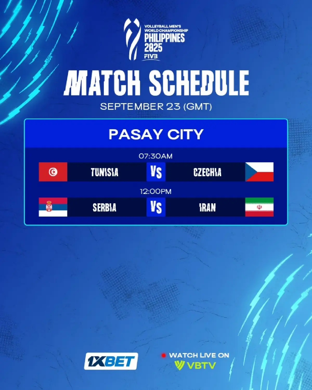 ดูวอลเลย์บอลชาย 'เซอร์เบีย พบ อิหร่าน' ชิงแชมป์โลก 2025 รอบ 16 ทีม