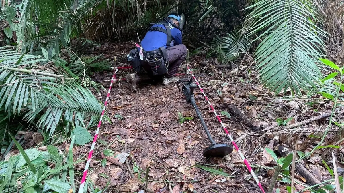 หน่วยกู้ระเบิด ทร.พบ PMN-2 จำนวน 4 ทุ่น เส้นทางลาดตระเวนภูมะเขือ