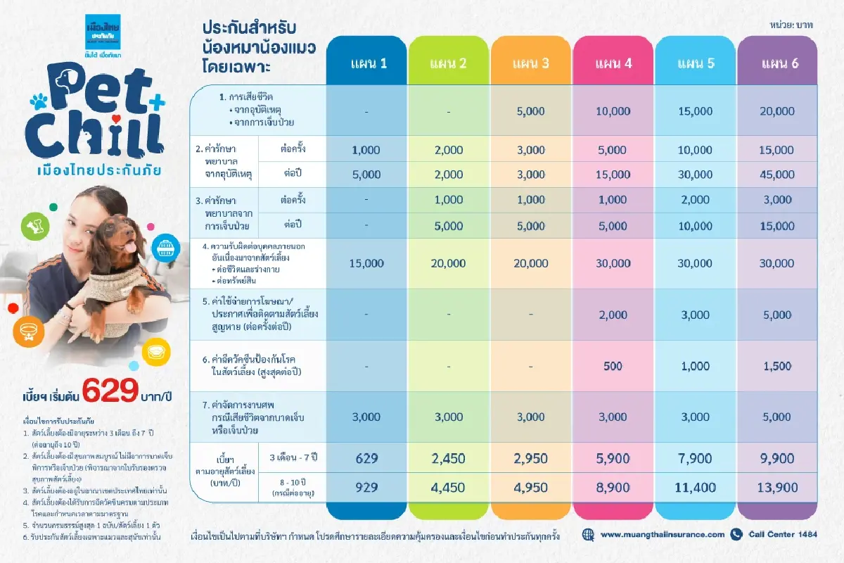 เมืองไทยประกันภัย ส่ง ‘ประกันสัตว์เลี้ยง Pet Chill’ รับ Pet Humanization
