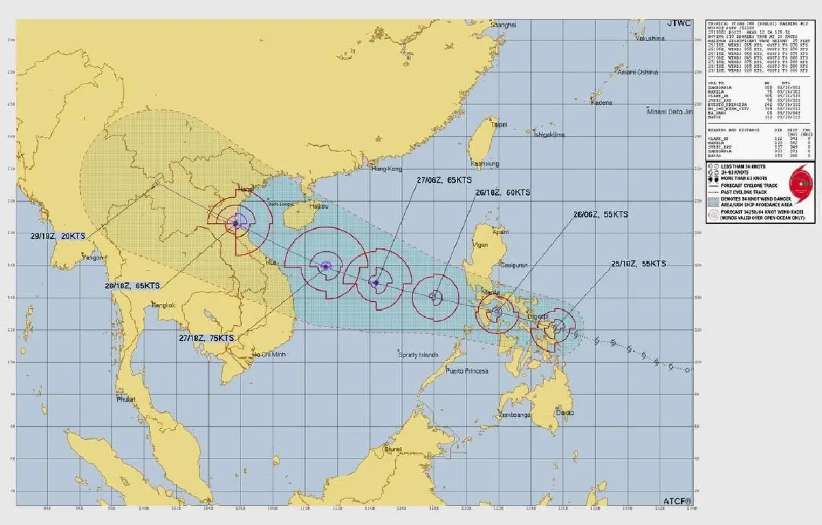 \'พายุบัวลอย\' จ่อลงทะเลจีนใต้ อากาศแปรปรวน อีสาน อุบล เจอฝนตกหนัก