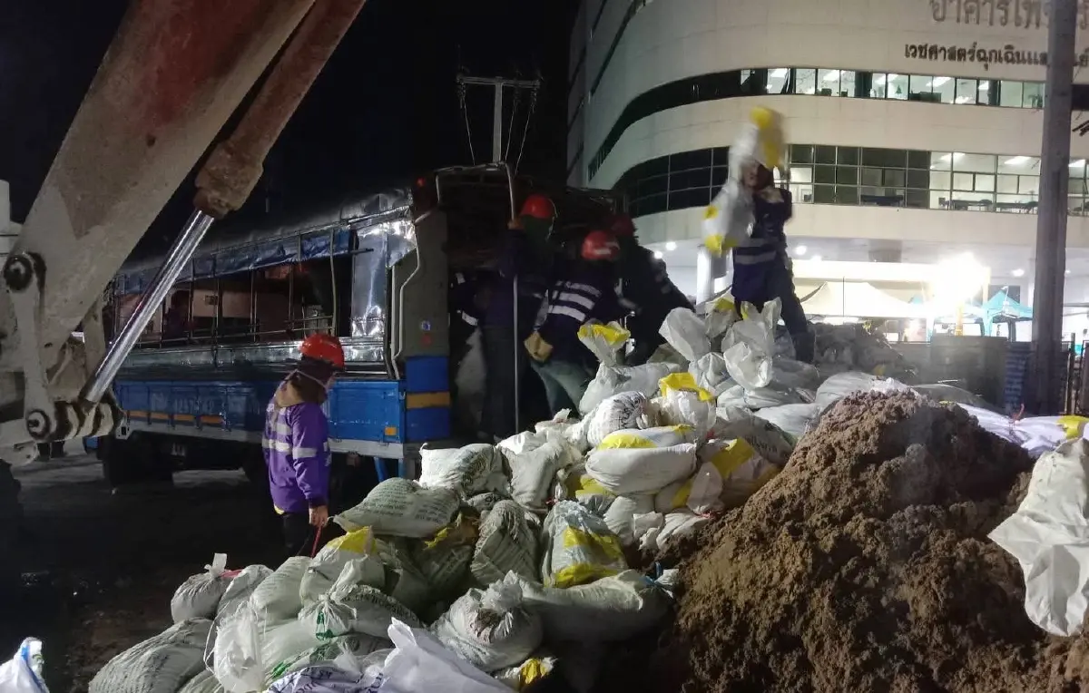 รฟม. สั่ง CKST-PL JV เร่งถมดินปิดปาดอุโมงค์ หยุดการไหลเข้าสถานีรถไฟฟ้า