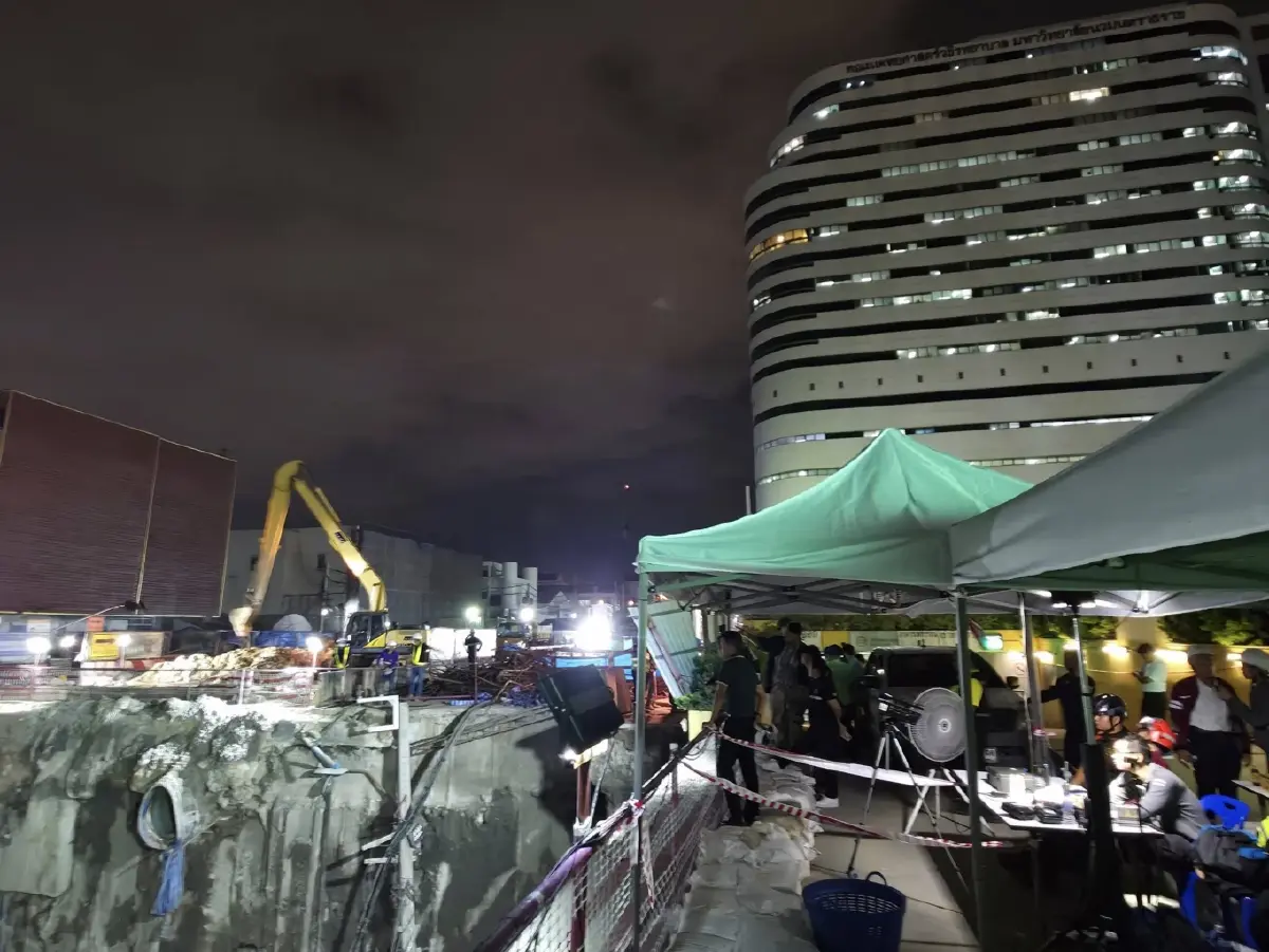 คืบหน้าถนนทรุด รพ.วชิรพยาบาล 'ชัชชาติ' ยันเทคอนกรีต 200 คิวสำเร็จ