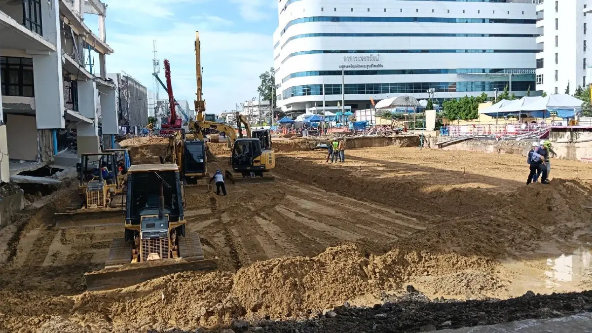 รฟม.เผยคืบหน้าถนนทรุดสามเสน ถมทรายแล้วกว่า 8,200 ลบ.ม.