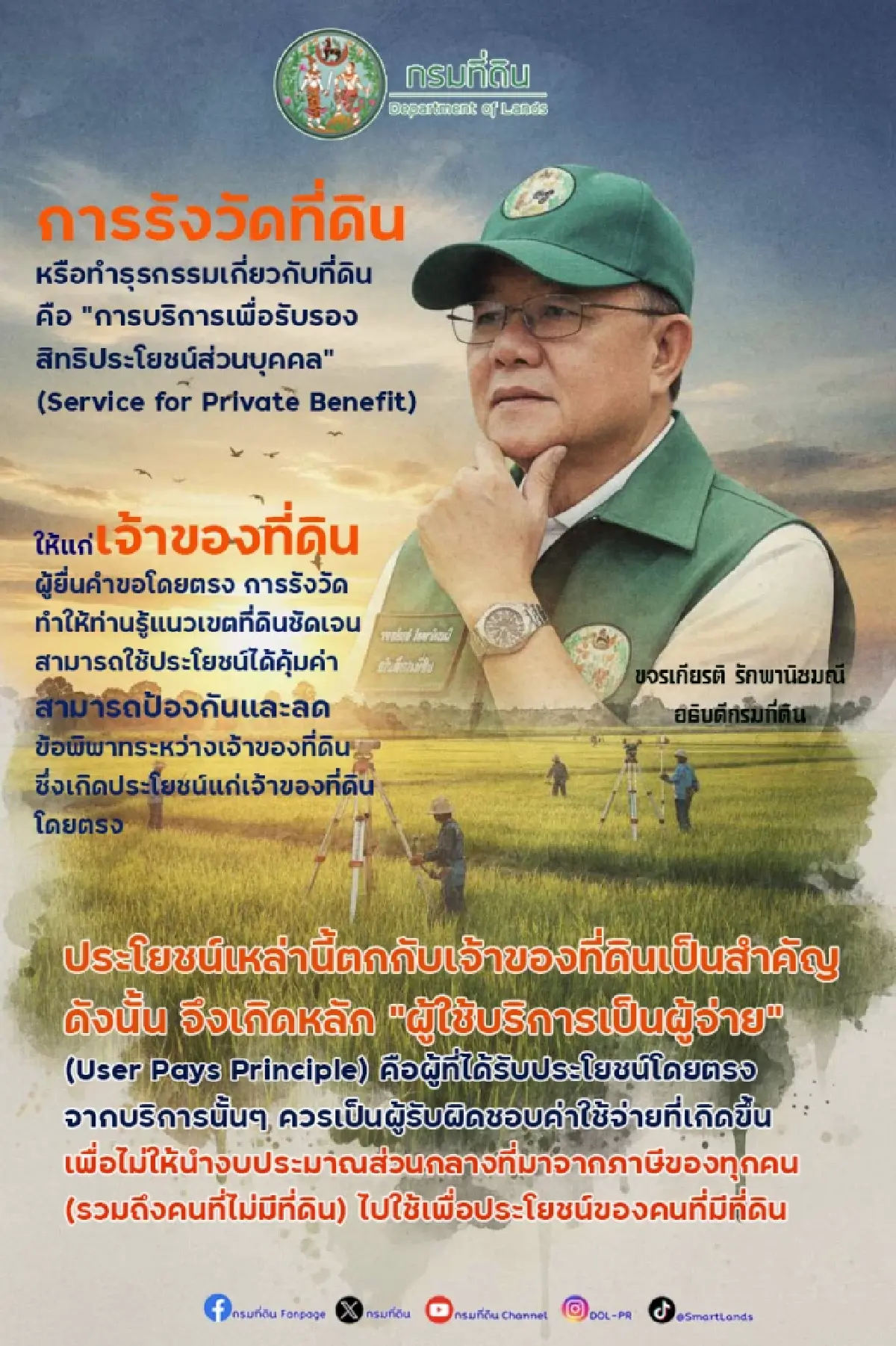 กรมที่ดิน ตอบชัด ทำไมการรังวัดที่ดิน ถึงให้ผู้ใช้บริการ ออกค่าใช้จ่าย