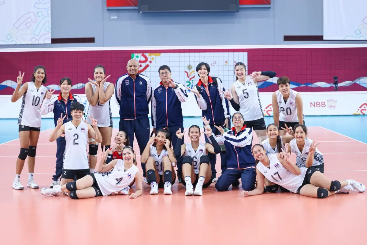 LIVE ถ่ายทอดสดวอลเลย์บอลหญิง ทีมชาติไทย พบ จีน Asian Youth Games 2025 ดูสด