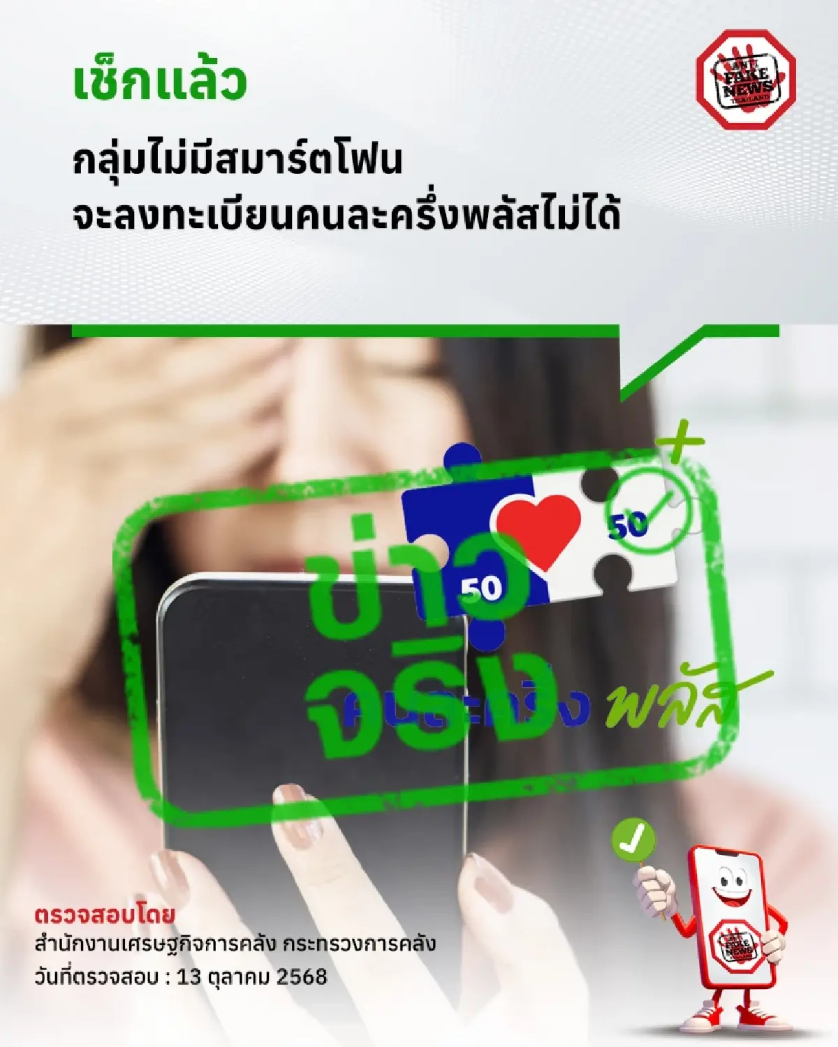 'คนละครึ่ง' อัปเดตล่าสุด แจ้งด่วนกลุ่มที่ลงทะเบียนไม่ได้