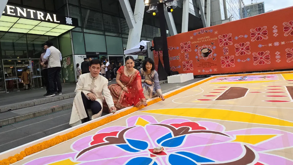 ฉลองเทศกาล 'ดิวาลี' ชม 'รังโกลี' ใหญ่สุดใน กทม. ต้อนรับปีใหม่ฮินดู