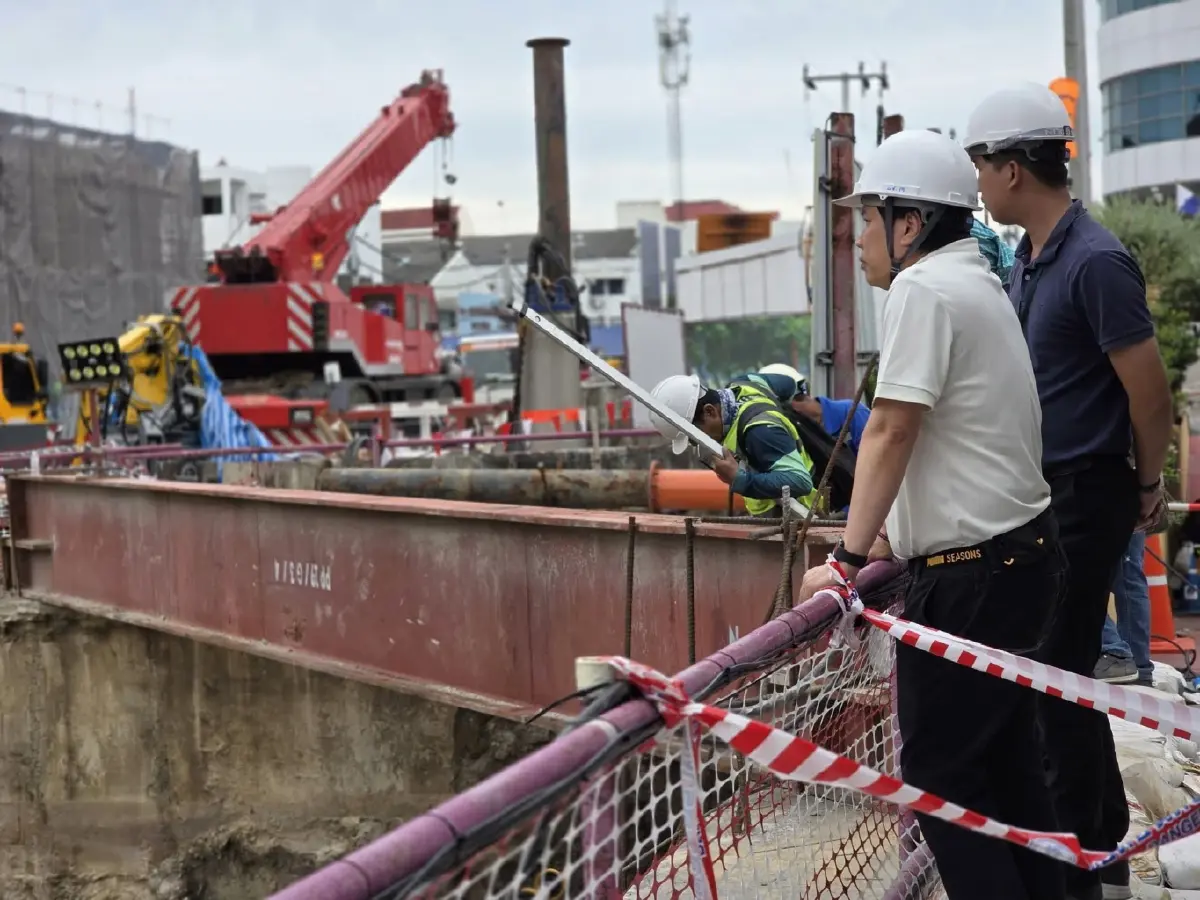 เร่งรื้อ สน.สามเสน ทั้งหมด ฉีด Grout เสริมดิน แก้ปัญหาถนนยุบ