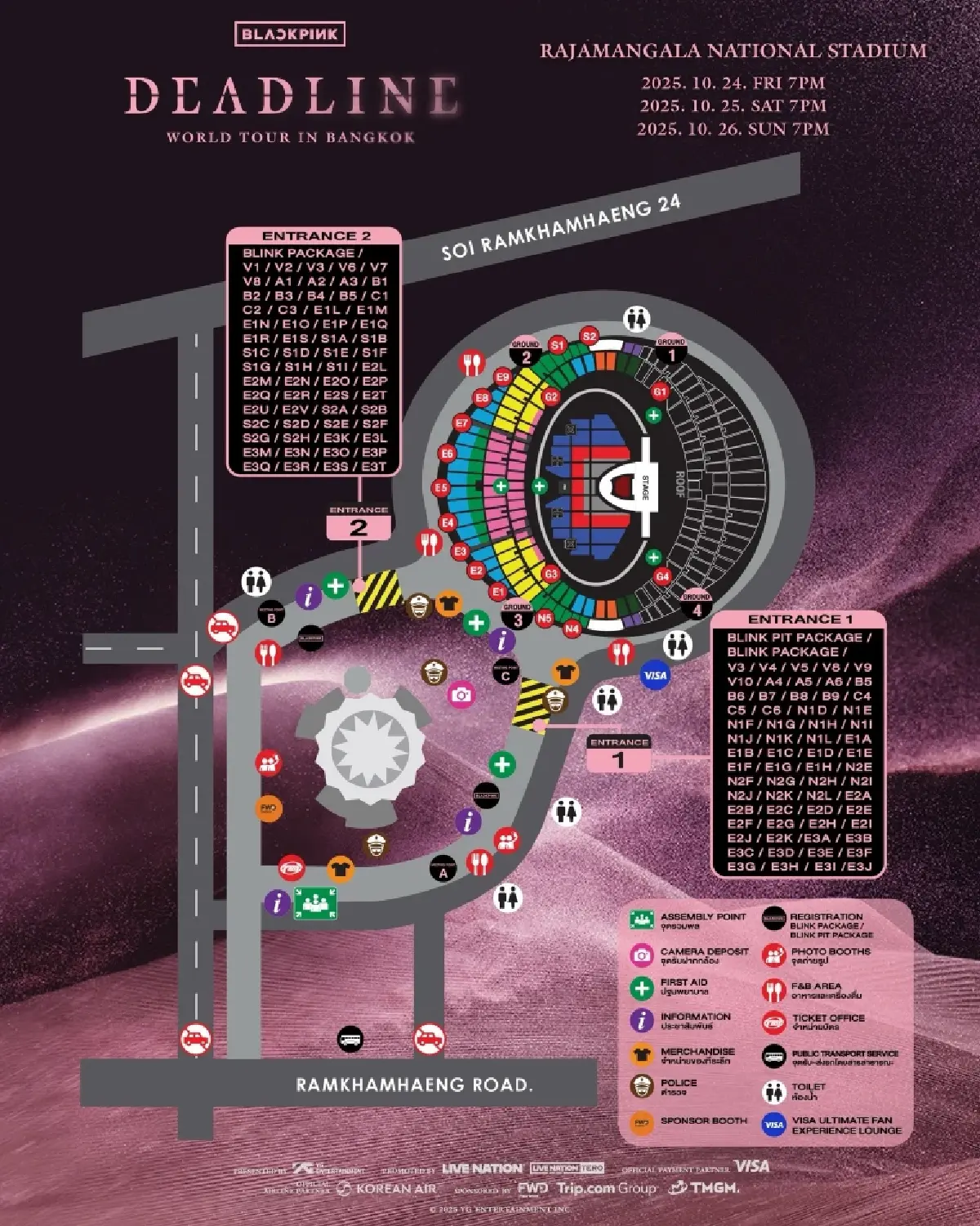 ดูเส้นทาง ไปคอนเสิร์ตวันนี้ BLACKPINK ราชมัง ชาว BLINK ได้เจอลิซ่า