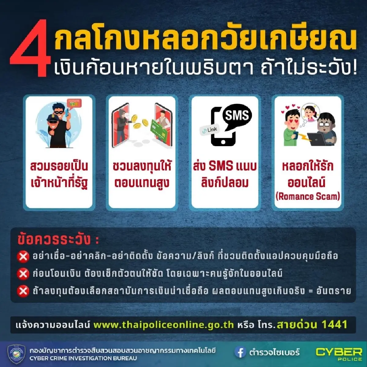 ตำรวจ เตือน เงินก้อนวัยเกษียณ เงินผู้สูงอายุ หายไปในพริบตา ถ้าไม่ระวัง