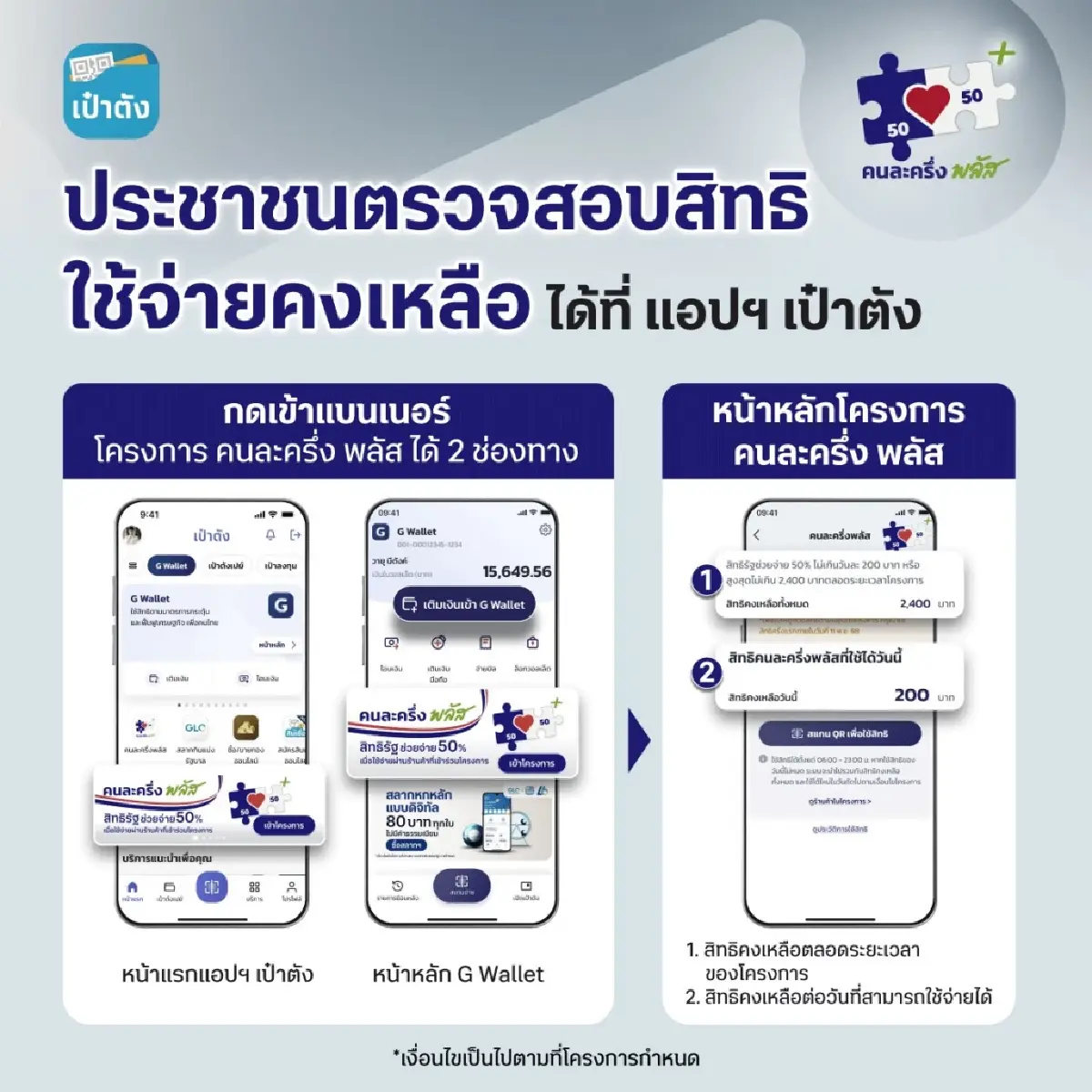 วิธีเช็กสิทธิคงเหลือ คนละครึ่ง ดู 10 จังหวัดสูงสุด ยอดสแกนเป๋าตัง