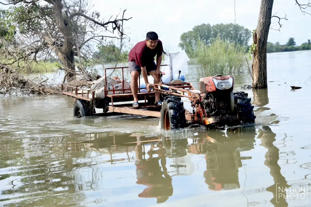 เปิดภาพ น้ำท่วมโพธิ์ประทับช้าง จ.พิจิตร นานเกือบเดือน ชาวบ้านเดือดร้อนหนัก