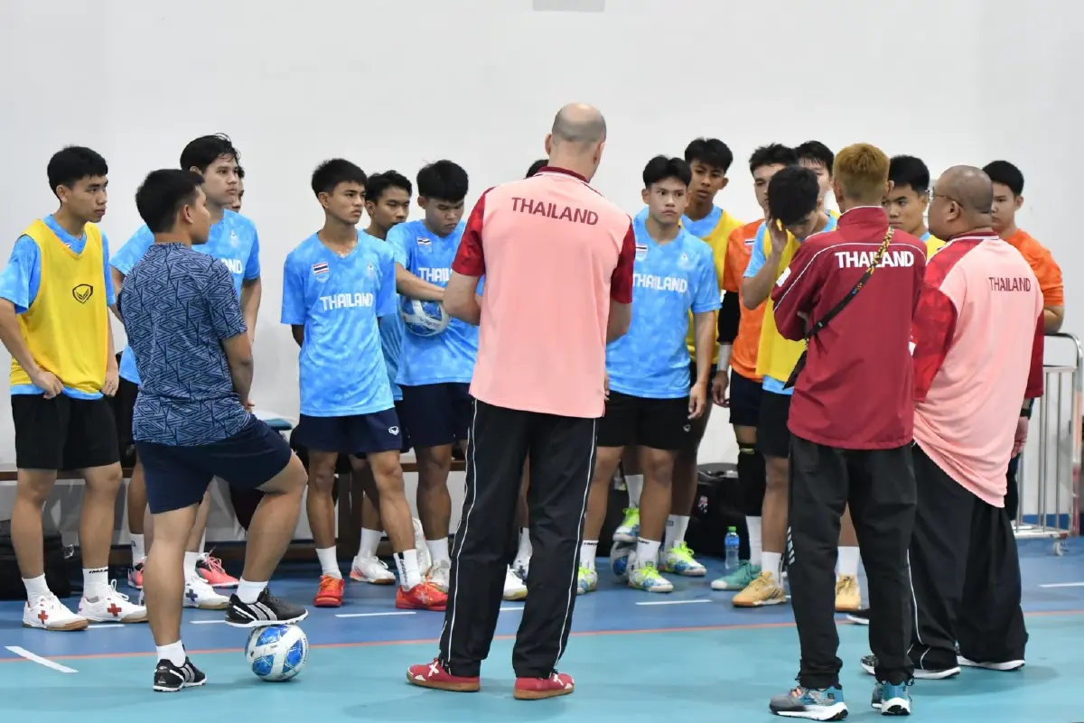 LIVE ถ่ายทอดสดฟุตซอล U16 'ไทย พบ ซาอุฯ' ดูบอลสด Asian Youth Games 2025