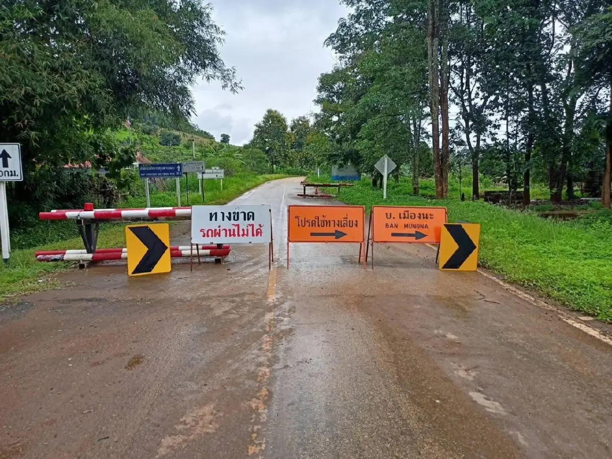 กรมทางหลวง อัปเดตล่าสุด ทางหลวงถูกน้ำท่วม ดินสไลด์ รถผ่านไม่ได้ 4 แห่ง