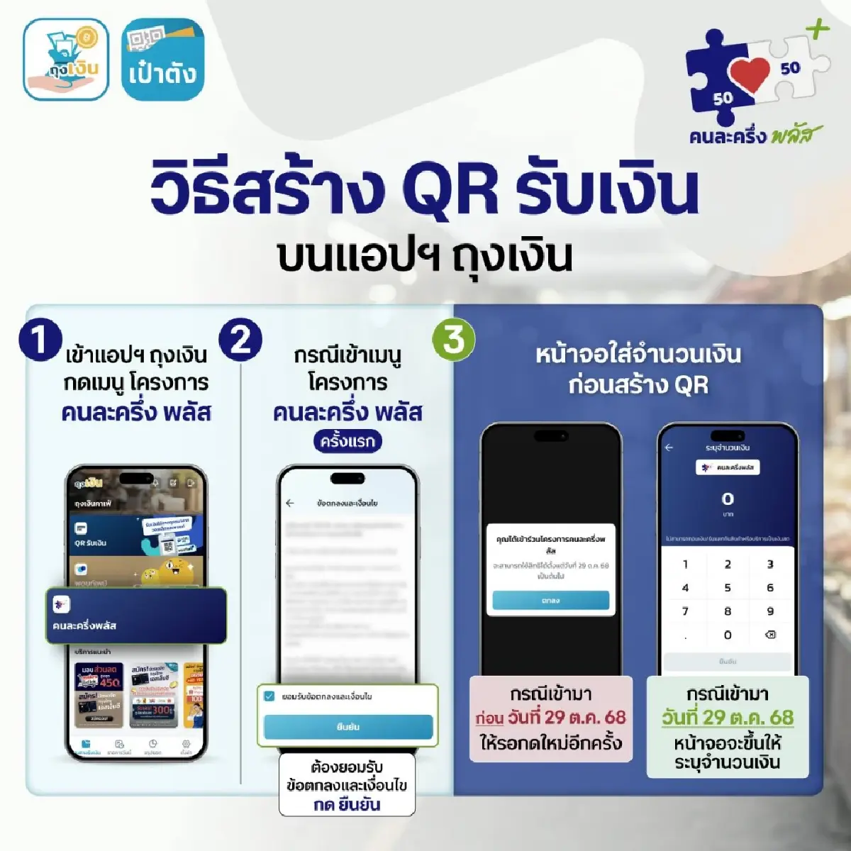 กรุงไทย แนะวิธีสร้าง QR รับเงิน สำหรับร้านค้าถุงเงิน ‘คนละครึ่งพลัส’