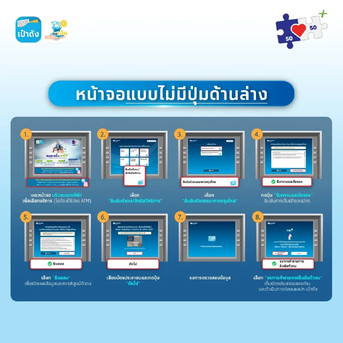 ประกาศรายชื่อสาขาธนาคาร ลงทะเบียนคนละครึ่ง - วิธีแก้ปุ่มไม่ขึ้น