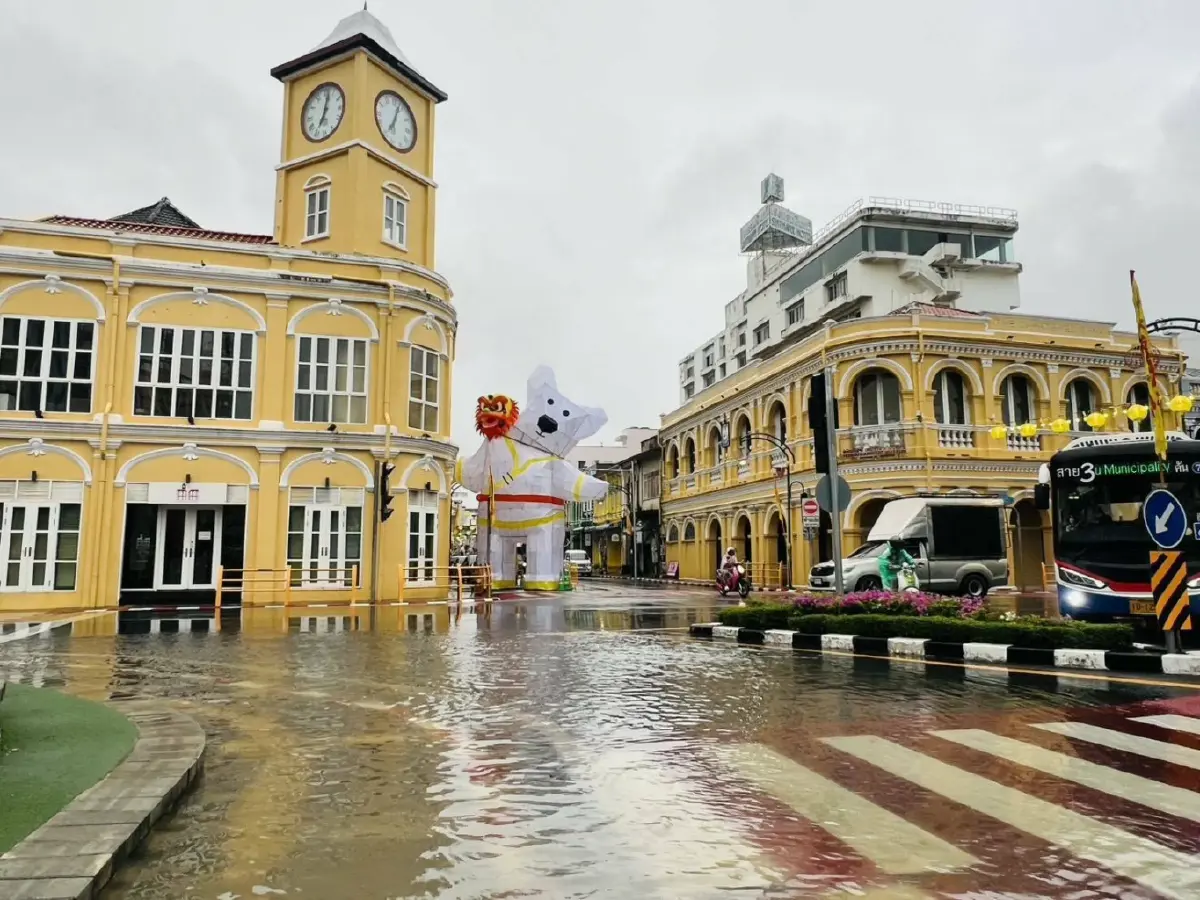 ระวังน้ำท่วมภูเก็ต คลองบางใหญ่ น้ำขึ้นสูง จ่อทะลัก หลังฝนตกหนัก