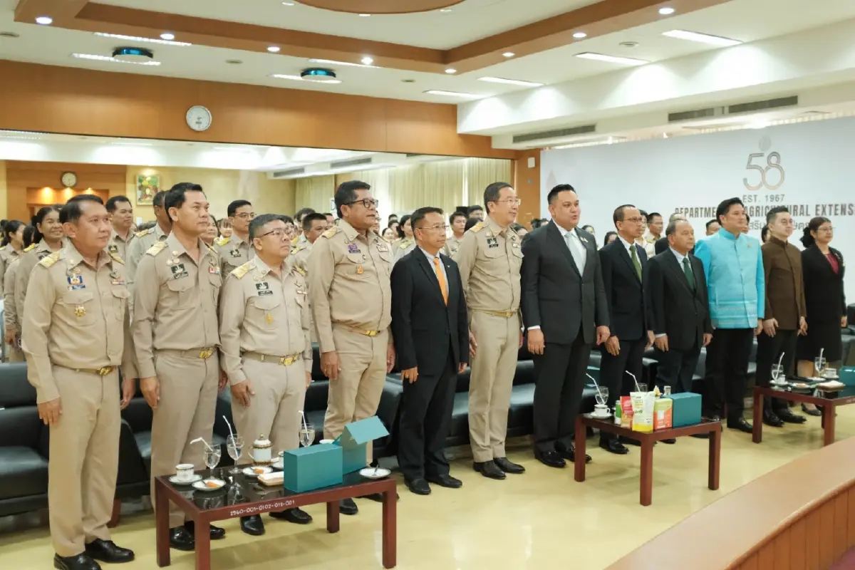 รมช.อามินทร์ มอบนโยบายเจ้าหน้าที่ฯ ในโอกาสวันสถาปนากรมส่งเสริมการเกษตร ครบ 58 ปี