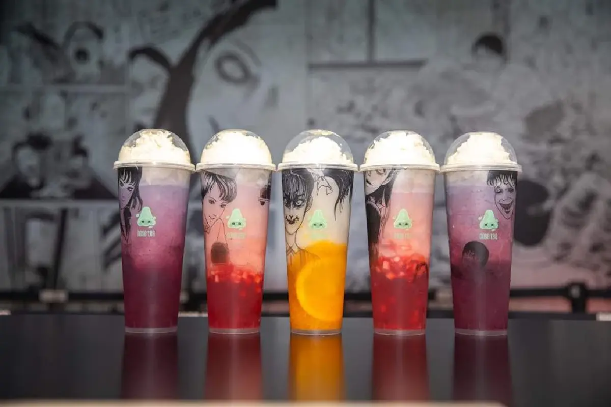 Nose Tea แปลงโฉมสาขาบางแสนด้วยลายเส้นมังงะสยองขวัญ Junji Ito