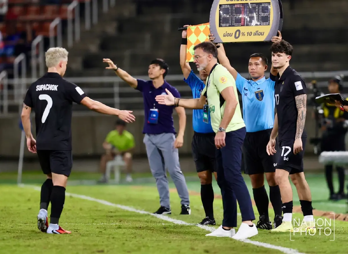 3 แต้มอุ่นเครื่อง! ไทย เฉือนชนะ สิงคโปร์ 3-2 ศึกคัดเลือก เอเชียน คัพ