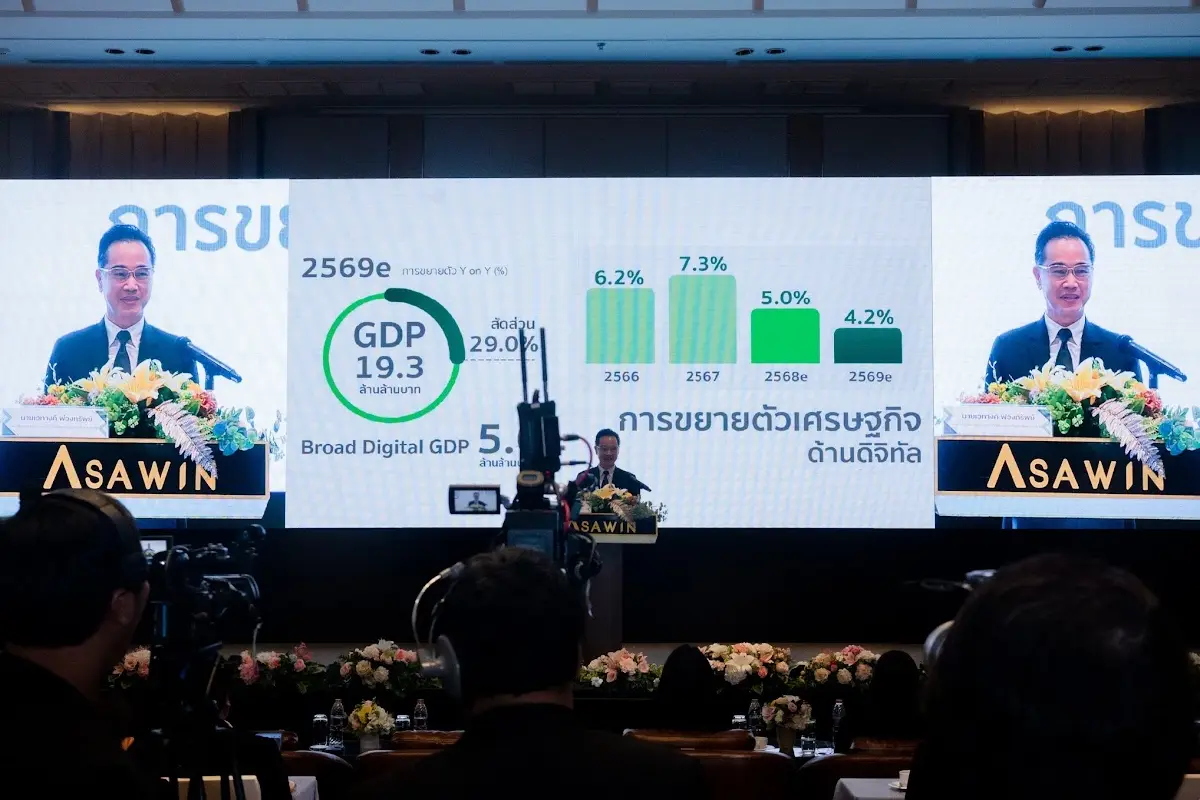สดช. ชี้เศรษฐกิจดิจิทัลปี 2569 โต 4.2% แม้ชะลอตัว แต่ยังแรงกว่า GDP ไทยกว่า 2 เท่า