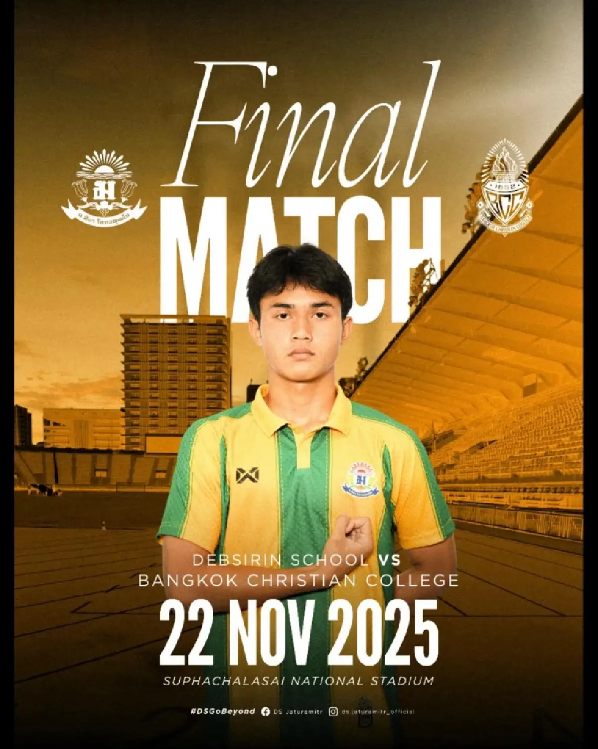 LIVE 🔴 ถ่ายทอดสด 'เทพศิรินทร์ พบ กรุงเทพคริสเตียน' ดูบอลสด นัดชิงจตุรมิตร