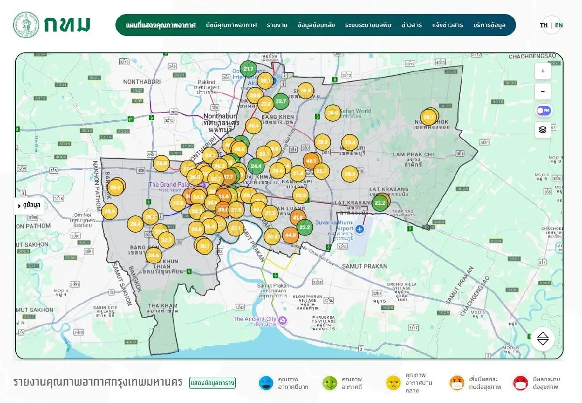 สาเหตุฝุ่นพิษถล่ม กทม. PM2.5 ทะลุปรอท ช่วงกลางคืน-เช้า คือหายนะ
