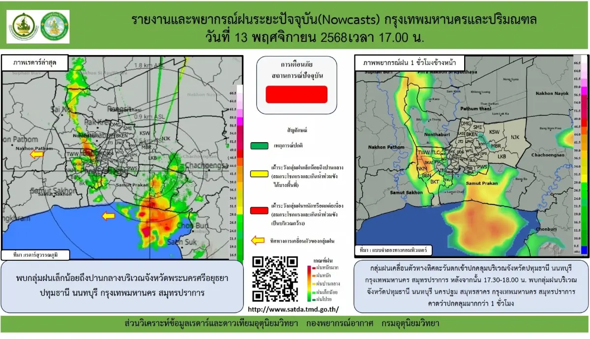 กรุงเทพ ฝนตกหนัก 60% เหนือ-อีสาน รับลมหนาว อุณหภูมิลดฮวบ 2-4 องศา