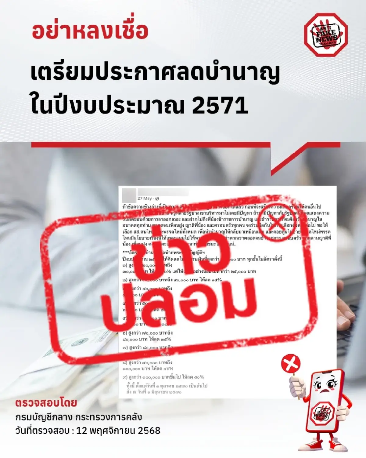 'ข้าราชการ' ตกใจ! ว่อนเตรียมประกาศลด 'บำนาญ' กรมบัญชีกลางแจงแล้ว