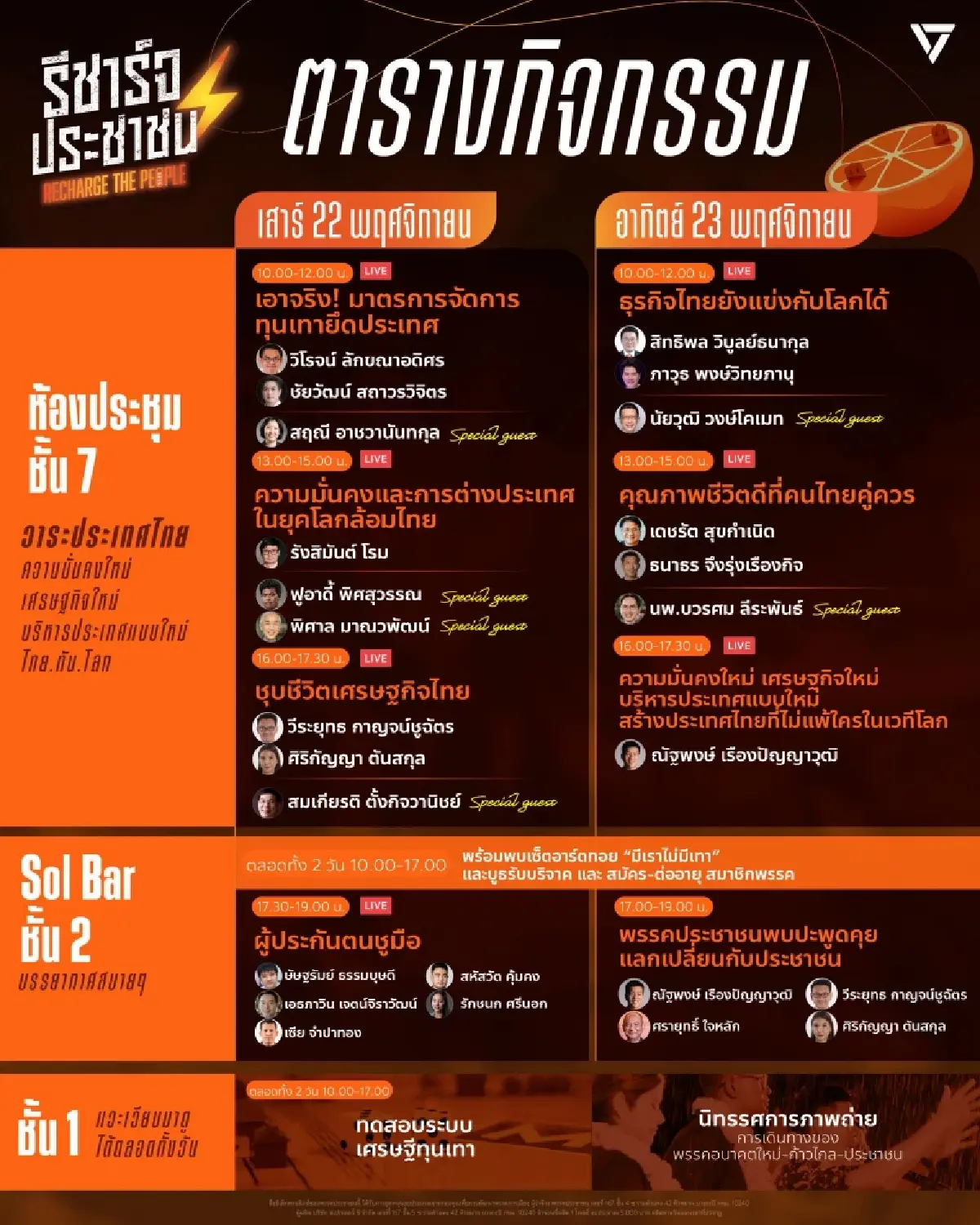 ปชน.จัดกิจกรรม 22-23 พ.ย. ห้ามพลาด 'เท้ง' เตรียมประกาศเรื่องสำคัญ