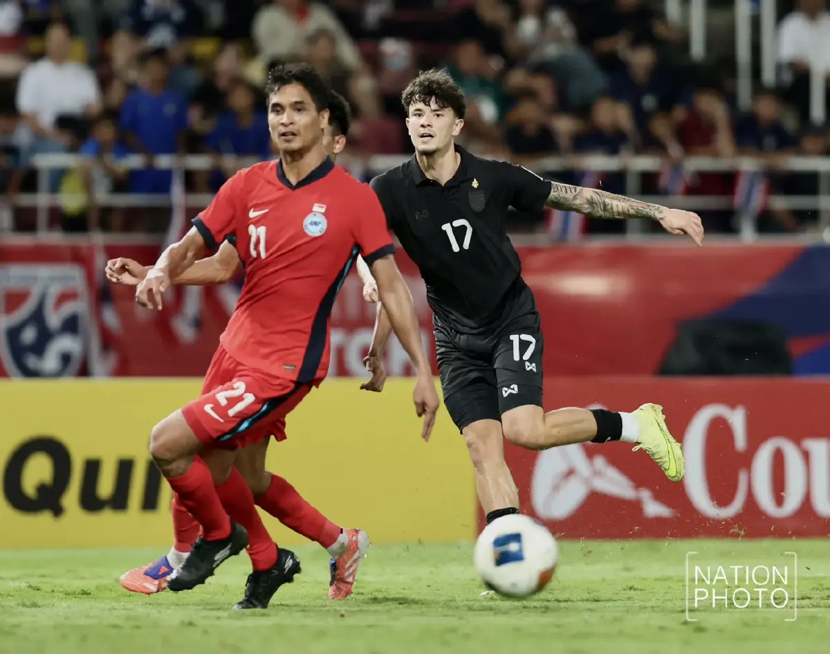3 แต้มอุ่นเครื่อง! ไทย เฉือนชนะ สิงคโปร์ 3-2 ศึกคัดเลือก เอเชียน คัพ