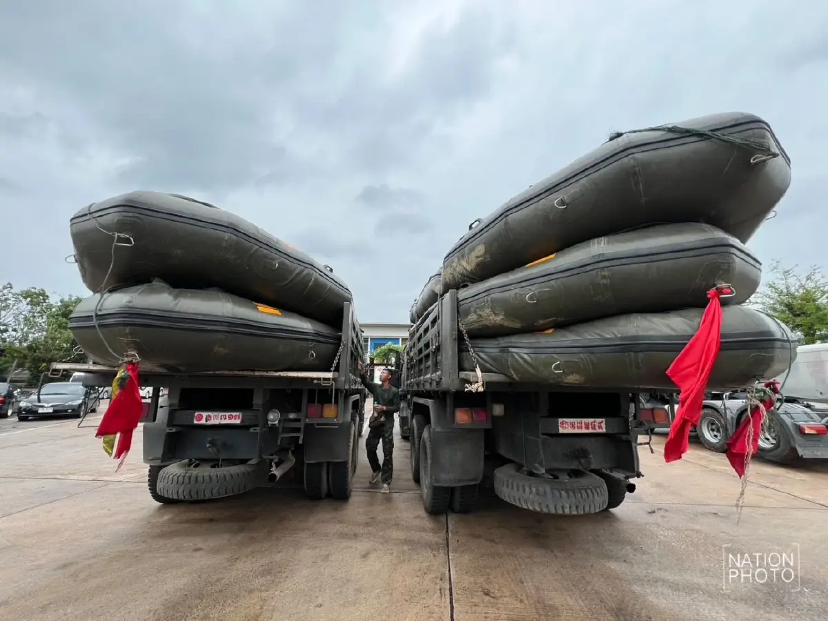 ทหารช่างราชบุรี นำเรือ-กำลังพล เสริมทัพช่วยหาดใหญ่น้ำท่วมหนัก