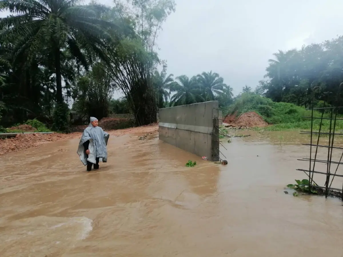 ฝนตกหนักสุราษฎร์ฯ สั่งปิดโรงเรียนไชยาสุริยา น้ำท่วม ระวังไฟดูด