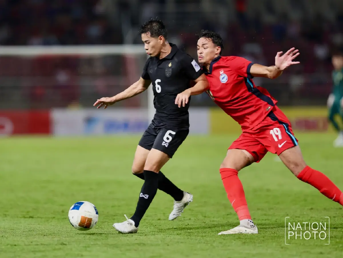 3 แต้มอุ่นเครื่อง! ไทย เฉือนชนะ สิงคโปร์ 3-2 ศึกคัดเลือก เอเชียน คัพ