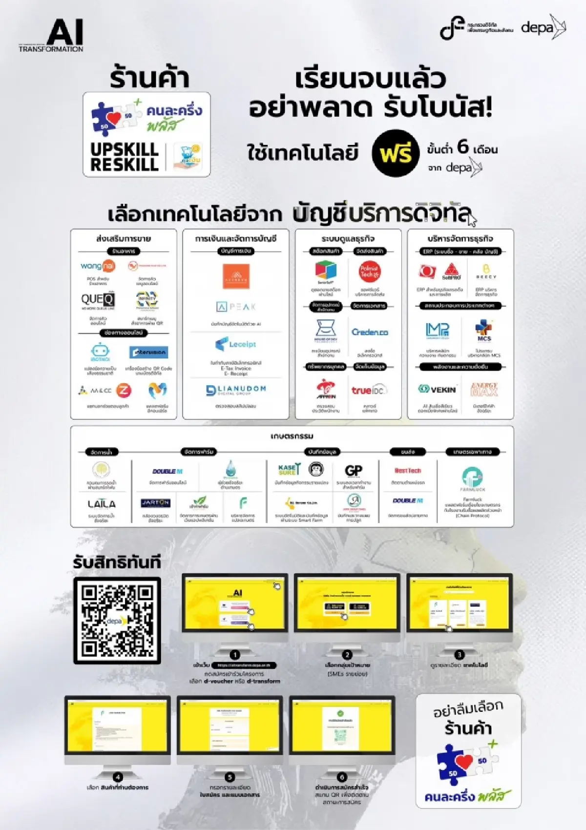 นายกฯประชาสัมพันธ์โครงการ อัพสกิล-รีสกิล เพิ่มทักษะร้านค้าร่วม 'คนละครึ่งพลัส'