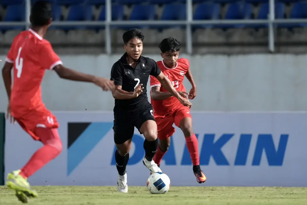 ผลบอล 'ทีมชาติไทย U17' ชนะ 'มัลดีฟส์' 7-1 ศึก ชิงแชมป์เอเชีย รอบคัดเลือก