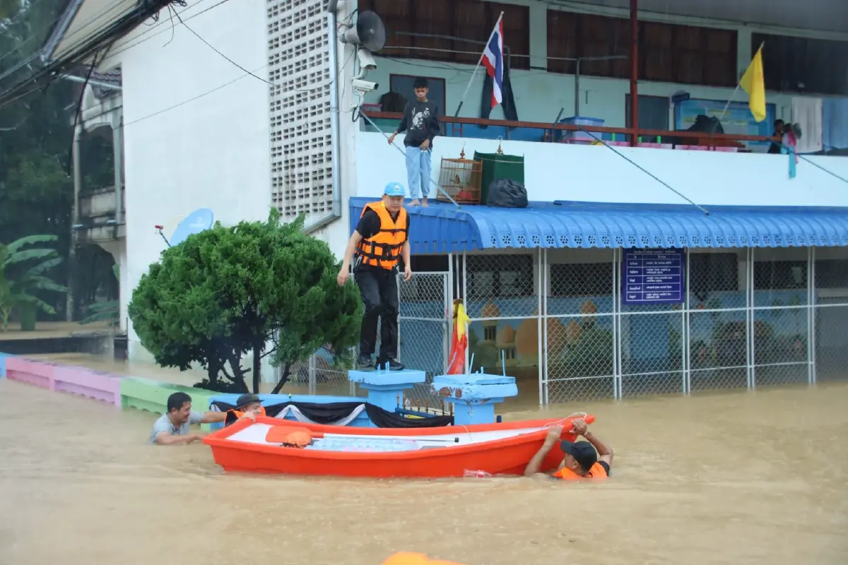 น้ำท่วมยะลา น้ำลดไม่ทันไร 'ฝนถล่มซ้ำ' มวลน้ำจ่อพื้นที่เศรษฐกิจ