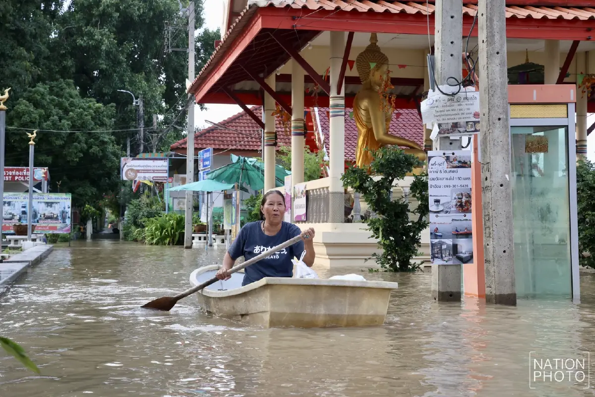 น้ำเจ้าพระยาสูงต่อเนื่อง พื้นที่เกาะเกร็ดยังท่วมขัง บางจุดสูง 40 ซม.