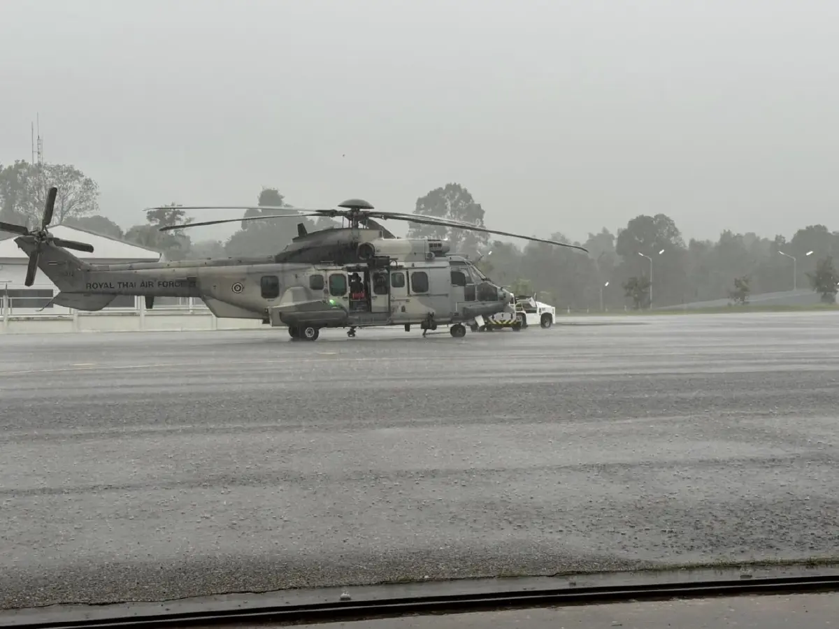 ปฏิบัติการด่วน บินนำส่ง 'ถังออกซิเจน' ผู้ป่วย รพ.หาดใหญ่ วิกฤตน้ำท่วม