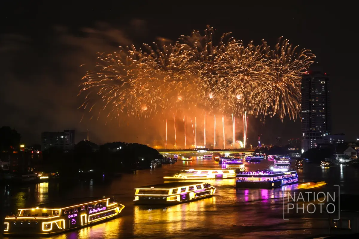 อวดโฉมพลุ 2568 'วิจิตรเจ้าพระยา 2025' แสงแห่งสยาม แม่ของแผ่นดิน