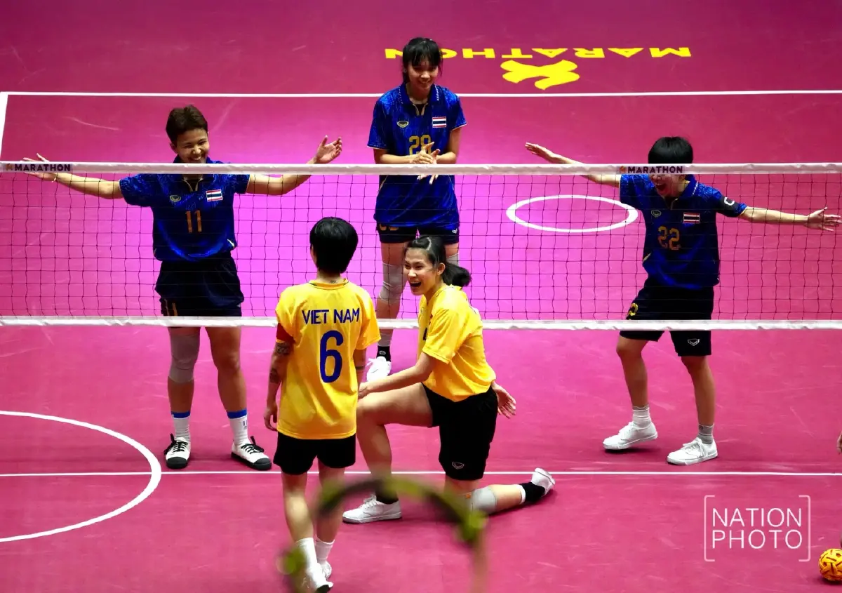 ตะกร้อสาวไทย ฟาดไม่ยั้ง ถล่มเวียดนาม คว้าเหรียญทองซีเกมส์ 2025