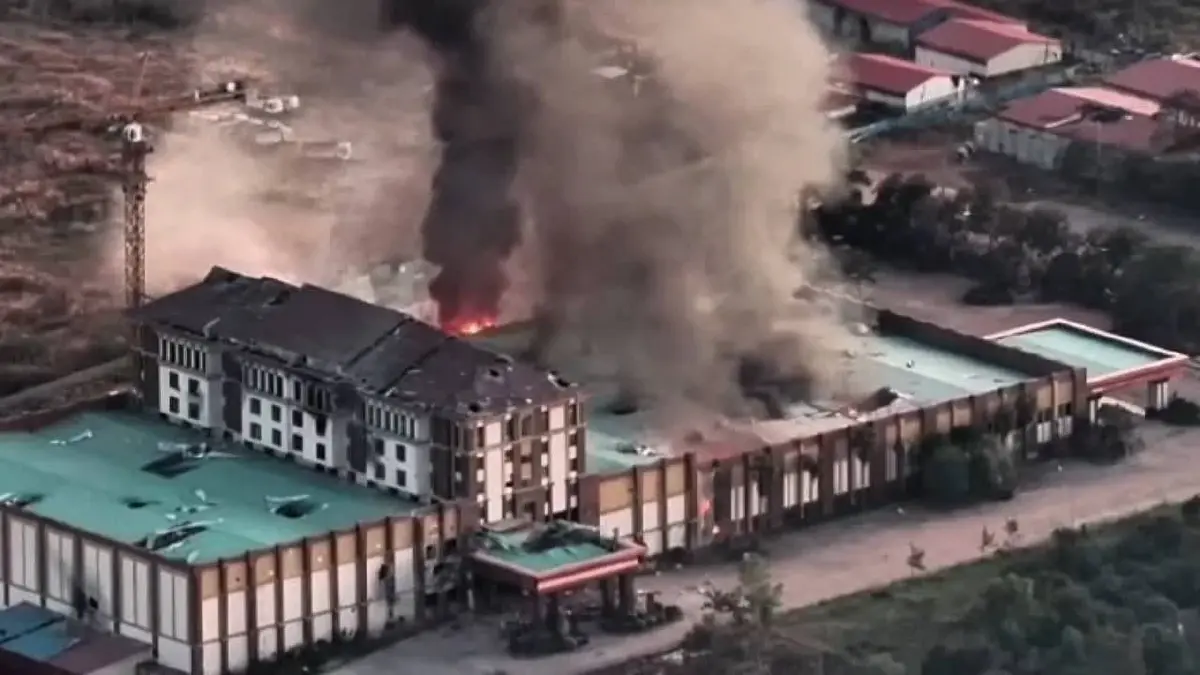 กองทัพ ทำลายตึกสแกมเมอร์กว่า 6 แห่ง ใน 2 แห่ง ถูกสหรัฐคว่ำบาตร หลอกคนอเมริกัน