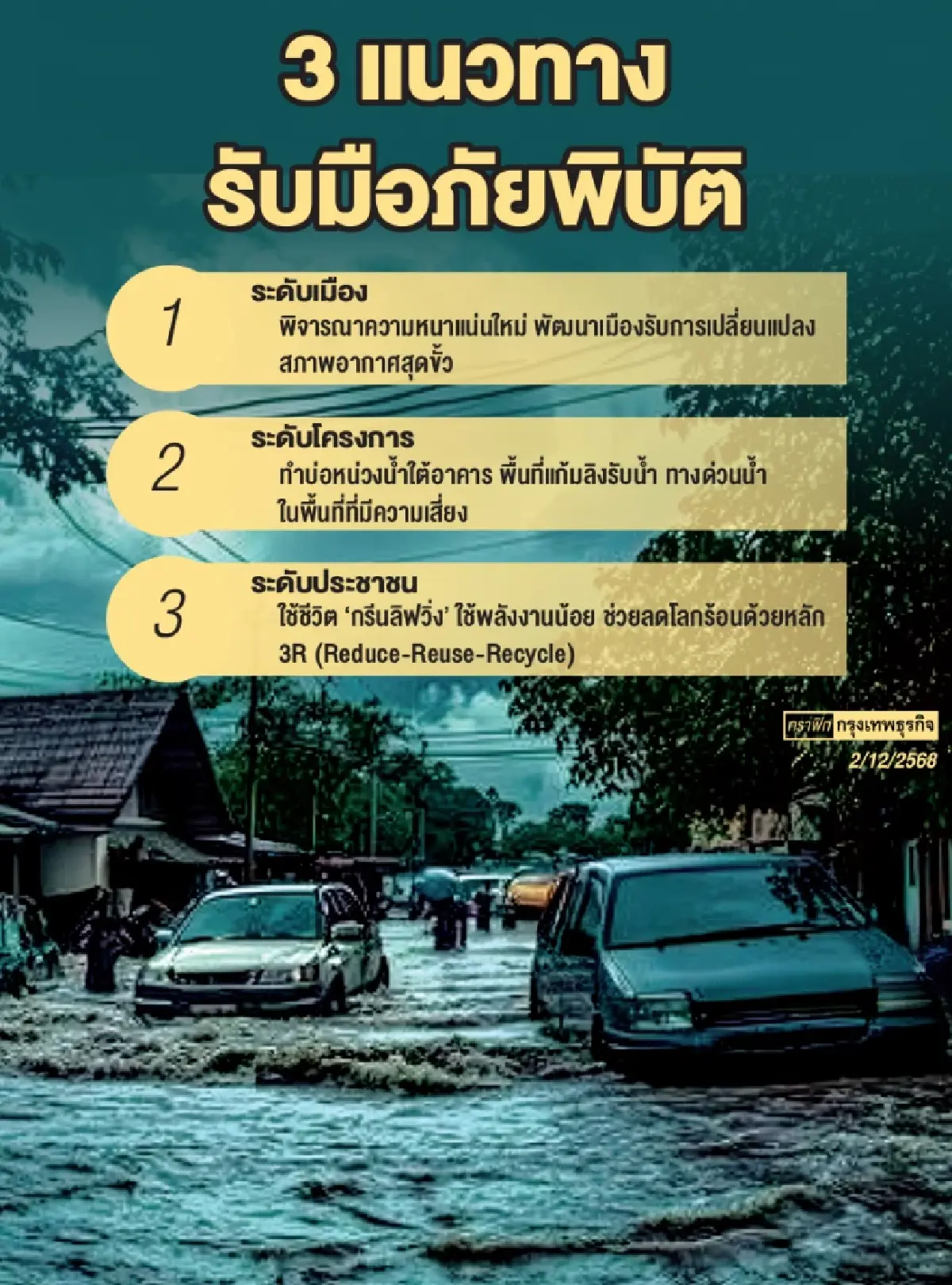 ถอดบทเรียนน้ำท่วมหาดใหญ่ แนะรัฐรื้อระบบเตือนภัย-ผังเมือง กระทบหนัก 6 เดือน เร่งมาตรการฟื้นฟู