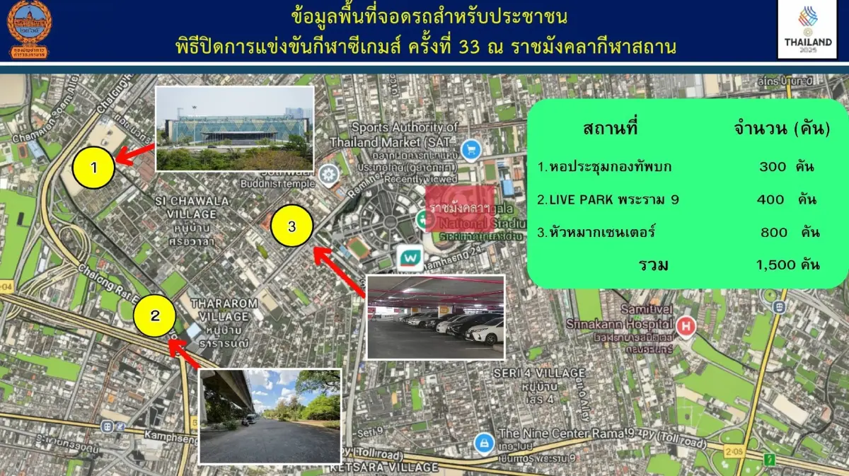 พิธีปิดซีเกมส์ 2025 เช็กเส้นทาง คนกรุงเทพ เลี่ยงรถติด รามคำแหง